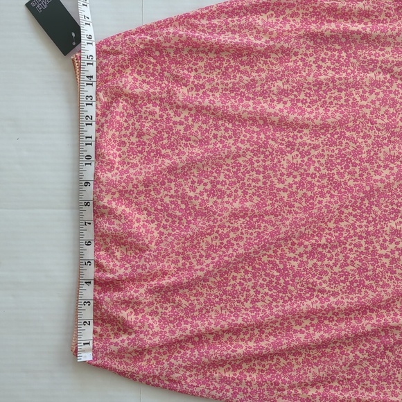 NWT Wild Fable Floral Ruffle Hem Midi Skirt LARGE Pink Dainty - Picture 12 of 14